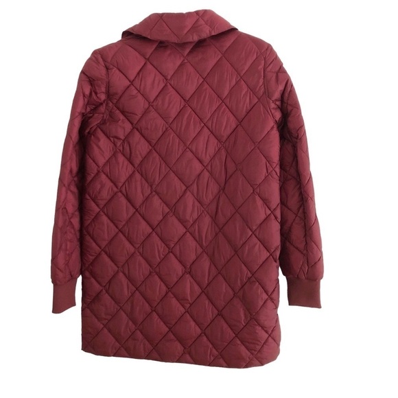 Dawn Levy Coat Jess Berry Red Packable Diamond Quilted Puffer Small - Picture 6 of 14